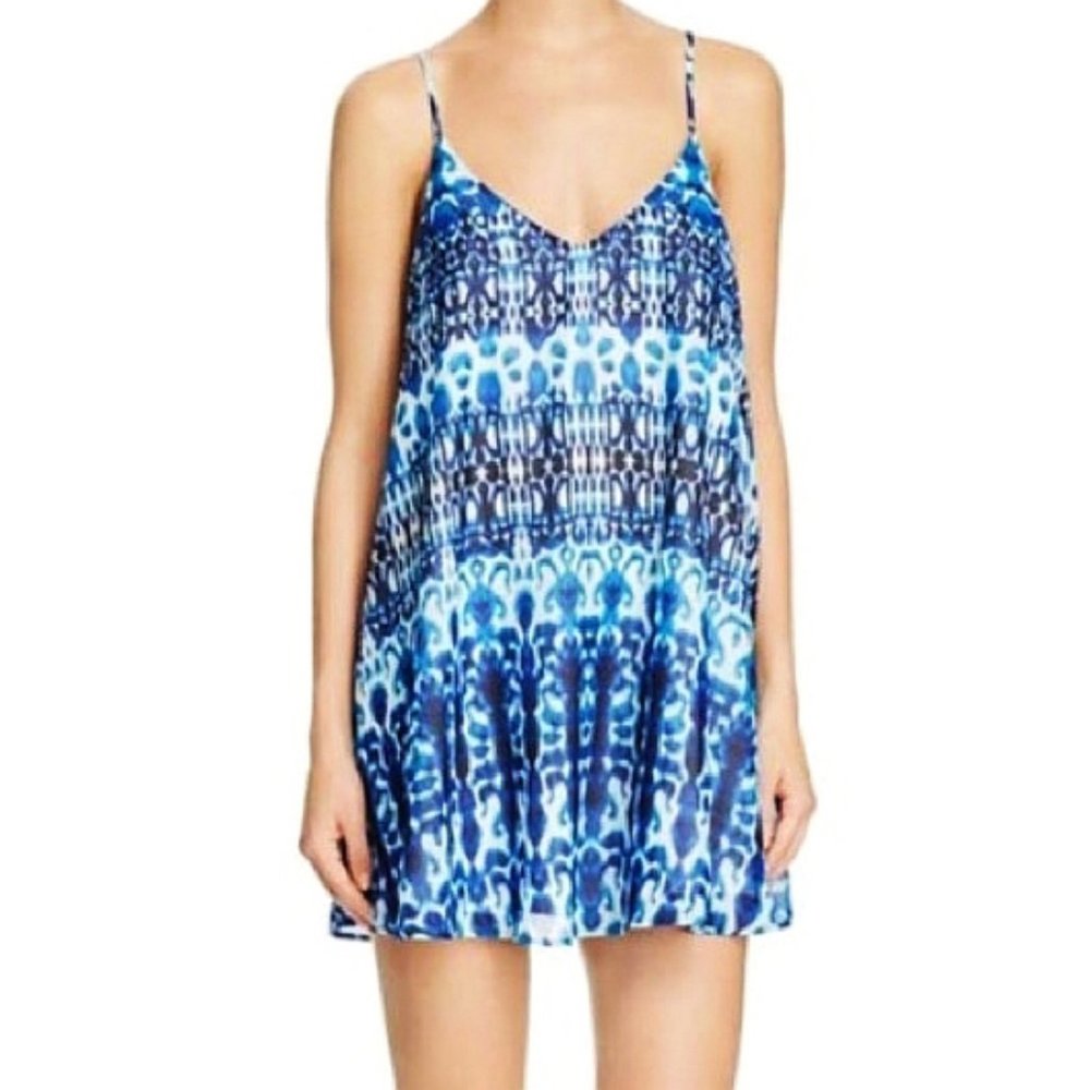 Mumu Circus Mini Dress Fontainebleau Tie-Dye V-Neck Swing Tank Sleeveless XS